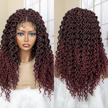 Perruque tresse acajou faux locs bouclé Nephthys