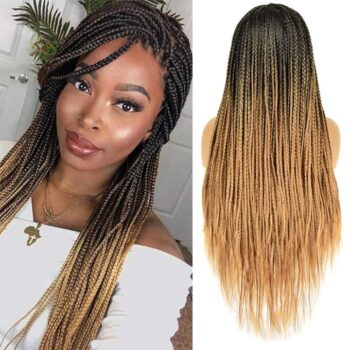 Perruque tresse ombré caramel Aura