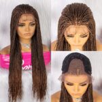 Perruque tresses vanille fines chocolat Aya