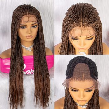 Perruque tresses vanille fines chocolat Aya