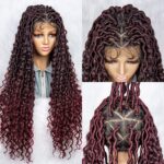 Perruque tresse triangle fausse locks acajou, Sika