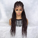 Perruque tresse collées avec queue de cheval Acajou, Ciara