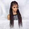 Perruque tresse collées avec queue de cheval Acajou, Ciara – Image 2
