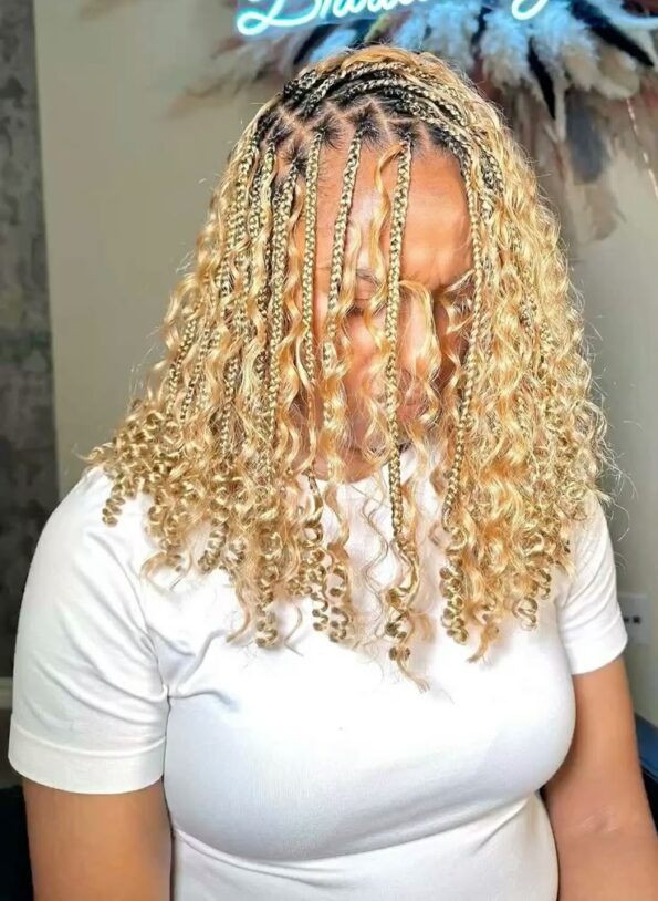 boho braid court blond