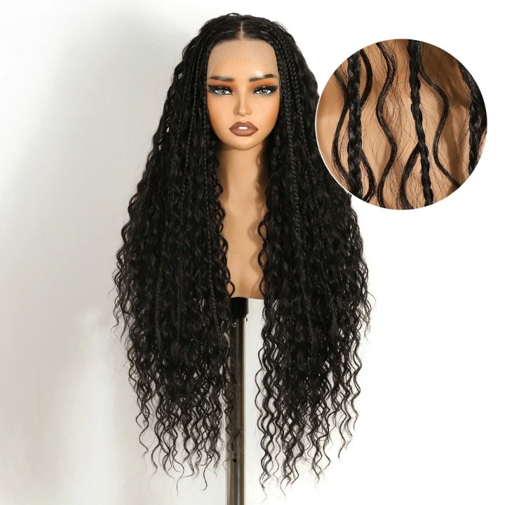 Perruque tresse noire