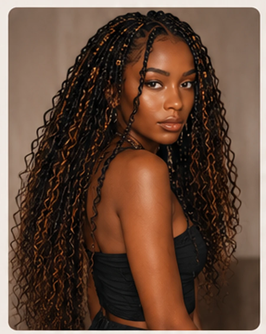 Gypsy Braids volumineuses avec boucles libres